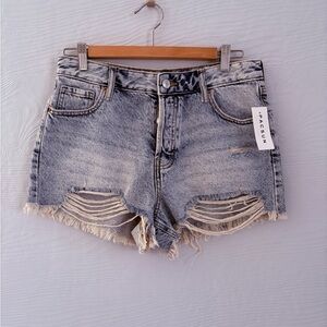 PacSun Light Blue Distressed Jean Shorts